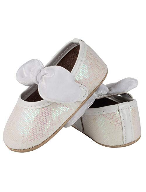 RVROVIC Baby Girls Mary Jane Anti-Slip Bow Toddler Princess Shoes