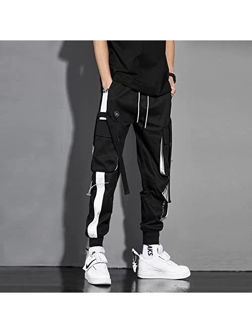 Buy Aelfric Eden Mens Joggers Pants Long Multi-Pockets Outdoor Fashion  Casual Jogging Cool Pant with Drawstring (Black, M) at