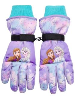 Girls' Winter Insulated Snow Ski Gloves Minnie Mouse or Frozen II Elsa & Anna (Toddler/Little Girls)