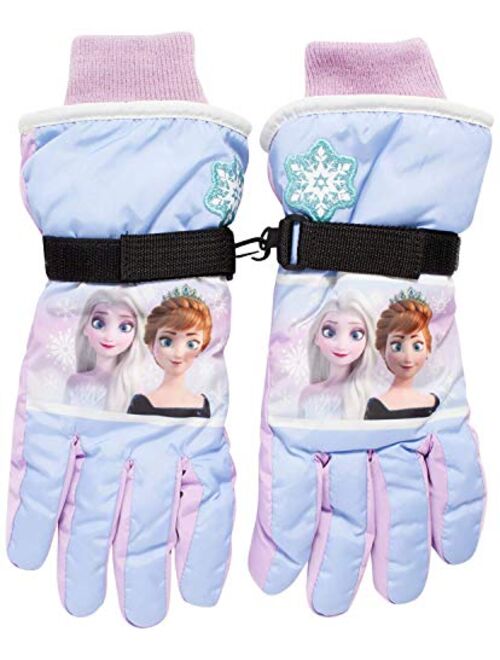 Disney Girls' Winter Insulated Snow Ski Gloves Minnie Mouse or Frozen II Elsa & Anna (Toddler/Little Girls)