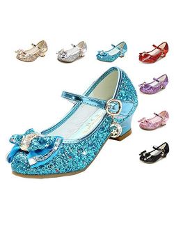 Cadidi Dinos Heel Mary Jane Princess Flower Shoes For Girls