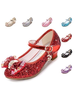 Cadidi Dinos Heel Mary Jane Princess Flower Shoes For Girls