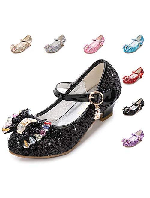 Cadidi Dinos Heel Mary Jane Princess Flower Shoes For Girls