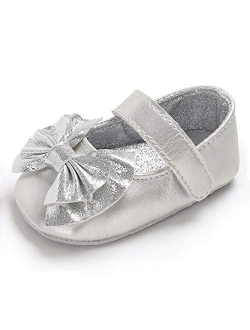 Baby Girl Moccasins Princess Sparkly Mary Jane Dresses Shoes Premium Lightweight Soft Sole Crib Shoes Toddler Shoes