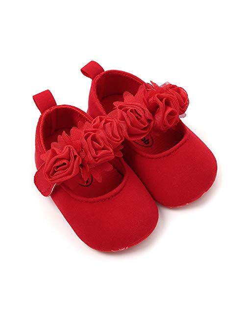 Baby Girl Moccasins Princess Sparkly Mary Jane Dresses Shoes Premium Lightweight Soft Sole Crib Shoes Toddler Shoes