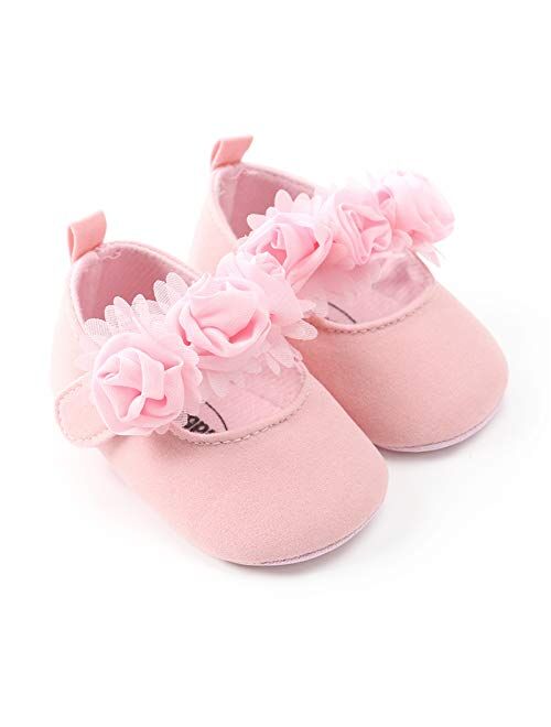 Baby Girl Moccasins Princess Sparkly Mary Jane Dresses Shoes Premium Lightweight Soft Sole Crib Shoes Toddler Shoes