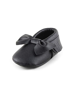 OOSAKU Infant Toddler Baby Soft Sole PU Leather Bowknots Shoes