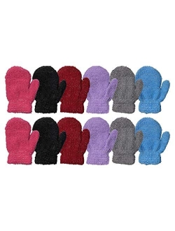 Yacht & Smith Kids Gloves & Mittens in Bulk, Winter Striped Children Age 3-8