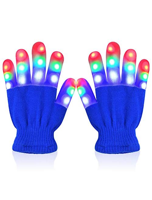 Touber LED Flashing Gloves Novelty for Kids Toys Gifts for 3 4 5 6 7 8 9 10 Year Old Boys Gilrs- Kids Gifts