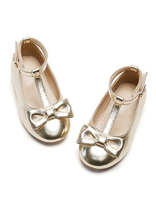 Felix & Flora Toddler Little Girl Mary Jane Dress Shoes - Ballet Flats for Girl Party School Shoes