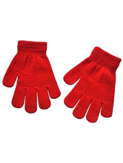 BaiX Boys and Girls Warm Winter Knitted Writing Gloves, 5-12 Years Old