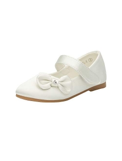 Adorable Mary Jane Side Bow Buckle Strap Ballerina Flat (Toddler/Little Girl)