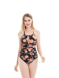 Swimsuits for Women, High Waisted Tummy Control Bathing Suits with Adjustable Top