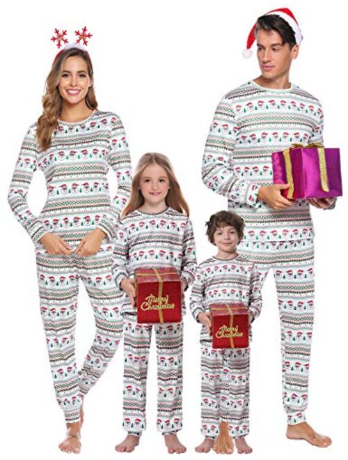 iClosam Christmas Family Matching Pajamas Set Santa's Deer Holiday Sleepwear for Dad Mom PJs S-XXL