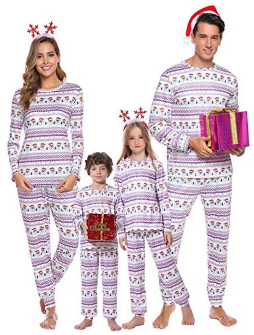 iClosam Christmas Family Matching Pajamas Set Santa's Deer Holiday Sleepwear for Dad Mom PJs S-XXL