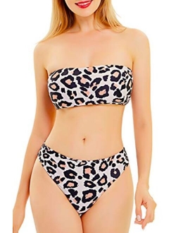 Bikini Swimsuit for Women High Waisted Bathing Suits - Two Piece