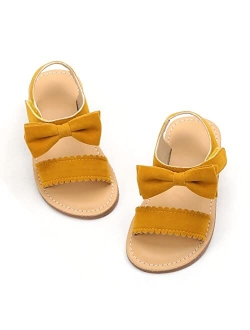 Felix & Flora Girls Sandals - Toddler Girl Dress Shoes Size 6-12 for Summer Party Wedding School Flats