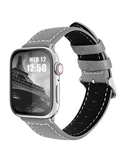 Compatible Apple Watch Band Leather 44mm 42mm 40mm 38mm for iWatch SE & Series 6/5/4/3/2/1