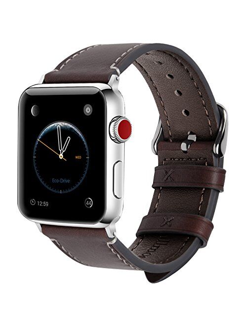 Fullmosa Compatible Apple Watch Band Leather 44mm 42mm 40mm 38mm for iWatch SE & Series 6/5/4/3/2/1