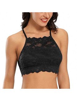 DELIMIRA Women's Lace Sheer Unlined Underwire Full Coverage Plus