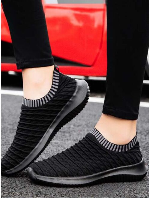 Shein Men Textured Slip On Sneakers