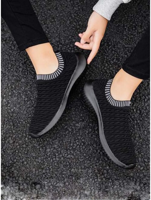 Shein Men Textured Slip On Sneakers