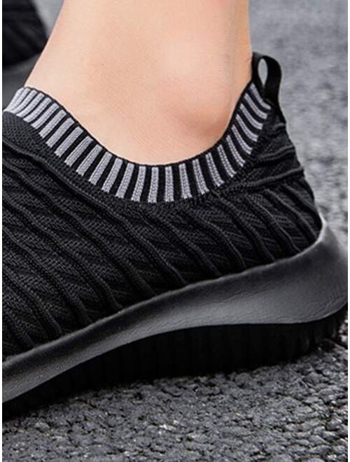 Shein Men Textured Slip On Sneakers