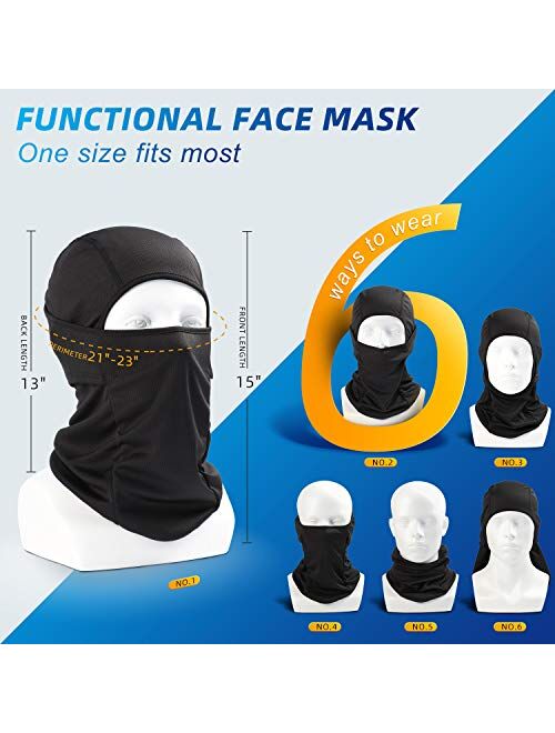 AstroAI Windproof Balaclava Face Mask-UV Protection Dustproof Breathable Mask for Men Women Skiing Cycling Hiking