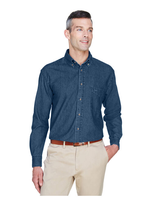 Harriton Men's 6.5 oz. Long-Sleeve Denim Shirt - M550