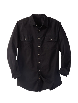 Boulder Creek By Kingsize Men's Big & Tall Long-Sleeve Renegade Button Up Shirt