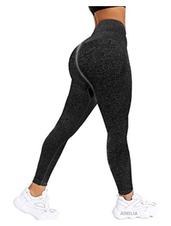 Womens Seamless Workout Leggings High Waist Yoga Gym Pants Butt Lift Tummy Control Tights Athletic Leggings