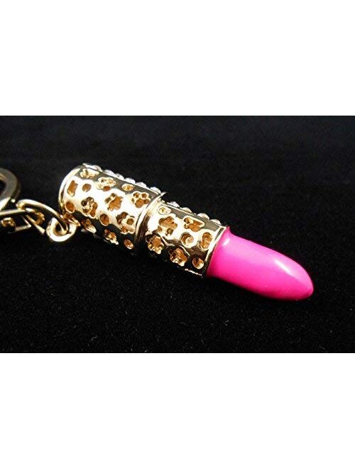 Rhinestone Bling Lipstick Keychain Handbag Purse Charm Womens Gift