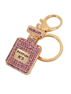 Mily Bling Bling Crystal Keychain Bag Pendant Accessories Cute Cartoon Gun Model Keychain