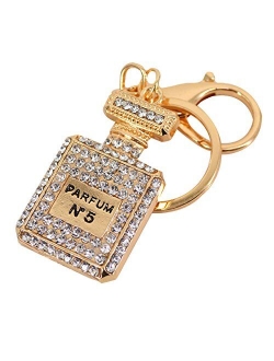 Mily Bling Bling Crystal Keychain Bag Pendant Accessories Cute Cartoon Gun Model Keychain