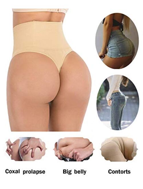 AIMILIA Butt Lifter Shapewear Sexy Thong Panties Underwear Tummy Control Womens Body Shaper Slimmer Waist Cincher Trainer