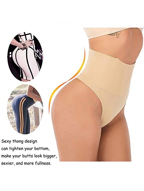 AIMILIA Butt Lifter Shapewear Sexy Thong Panties Underwear Tummy Control Womens Body Shaper Slimmer Waist Cincher Trainer