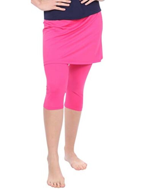 Kosher Casual Women's Skirted Capri Leggings for Exercise & Swim