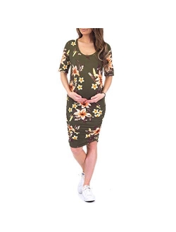 Women's Ruched Maternity Dress - Made in USA