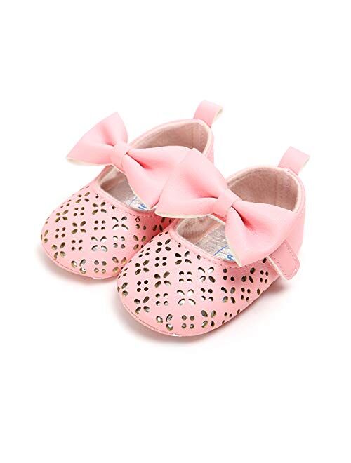 Infant Girl Shoes Mary Jane Flats Wedding Dress Shoes Soft Sole Baby Girls Crib Shoe Baby Princess Shoe First Walkers