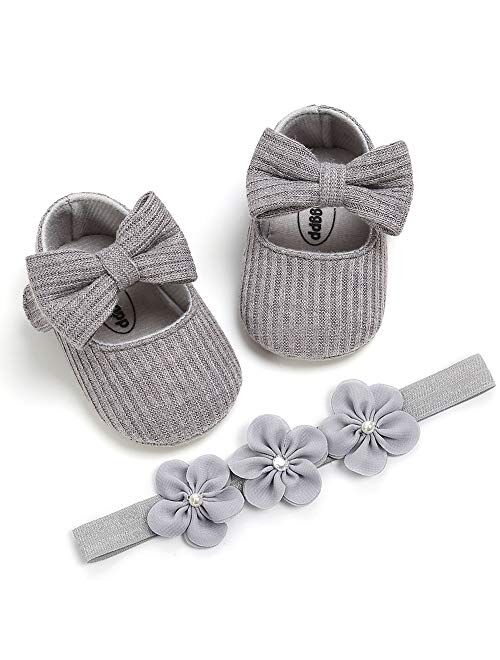 Infant Girl Shoes Mary Jane Flats Wedding Dress Shoes Soft Sole Baby Girls Crib Shoe Baby Princess Shoe First Walkers