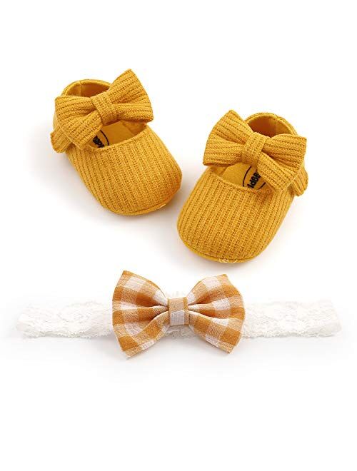 Infant Girl Shoes Mary Jane Flats Wedding Dress Shoes Soft Sole Baby Girls Crib Shoe Baby Princess Shoe First Walkers