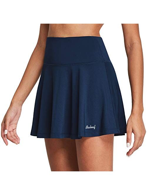 BALEAF Women's High Waisted Tennis Skirt Golf Active Sport Running Skorts Skirts Ball Pockets