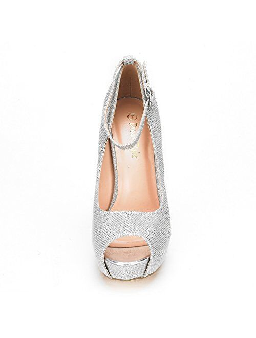 DREAM PAIRS Women's Swan-10 High Heel Plaform Dress Pump Shoes