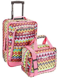 Rockland Fashion Softside Upright Luggage Set