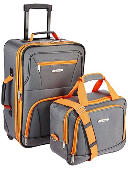 Rockland Fashion Softside Upright Luggage Set