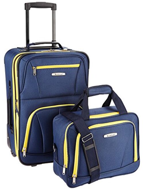 Rockland Fashion Softside Upright Luggage Set