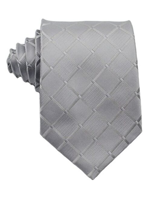 Scott Alone : New Classic Checks Jacquard Woven Silk Men's Tie Necktie