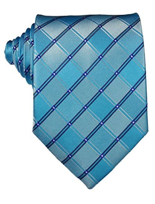 Scott Alone : New Classic Checks Jacquard Woven Silk Men's Tie Necktie