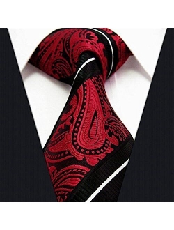 Extra Long Neckties for Men - 63" XL Necktie Jacquard Woven Tie - Big & Tall Ties - 63" XL Long Ties