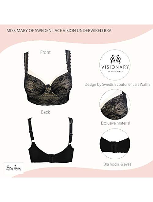 Miss Mary Of Sweden Lace Vision Women's Exclusive Unpadded Underwired Bra